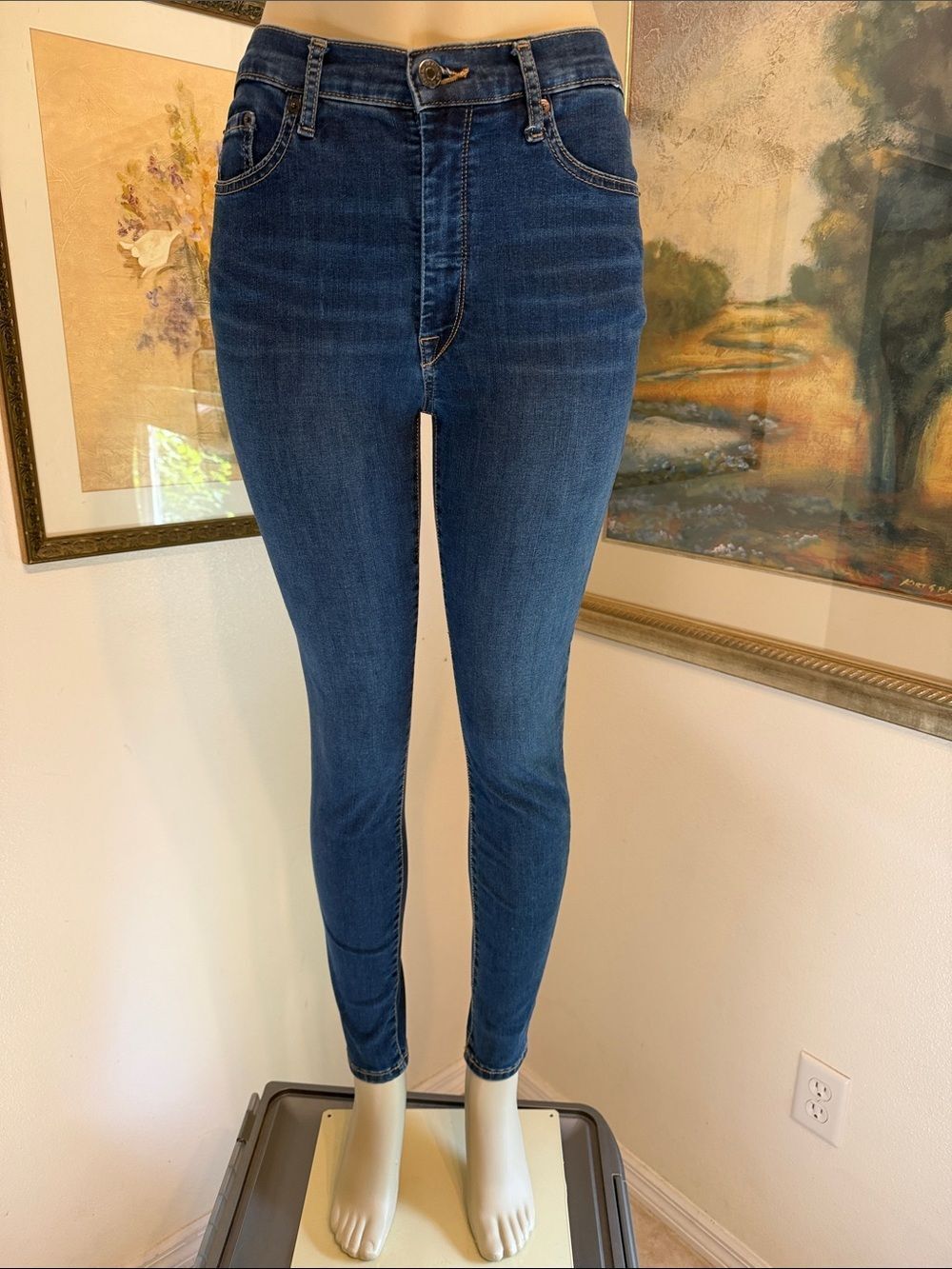Banana Republic Jeans -High-Rise Dark Wash Blue Skinny Size 27/4